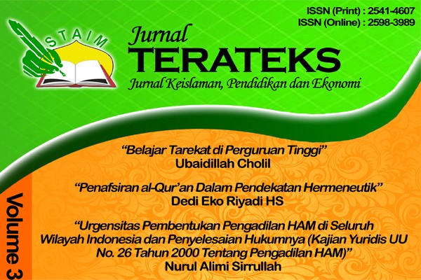 Jurnal Terateks Volume  3 No 1 Oktober (2018)